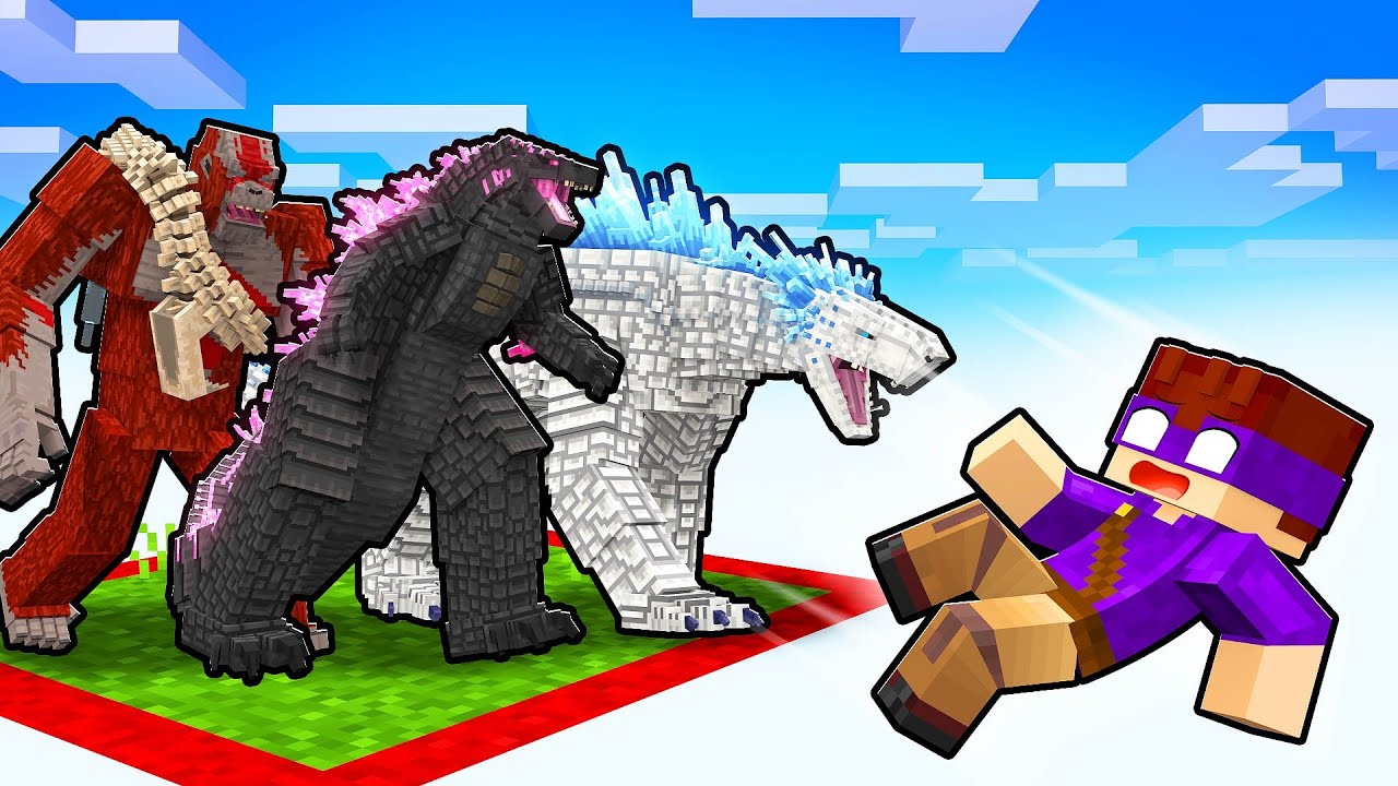 PRESO em UMA CHUNK com KAIJUS no Minecraft!!