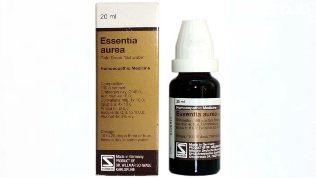 Essentia Aurea Gold Drops Schwabe The AllNatural Homeopathic Remedy