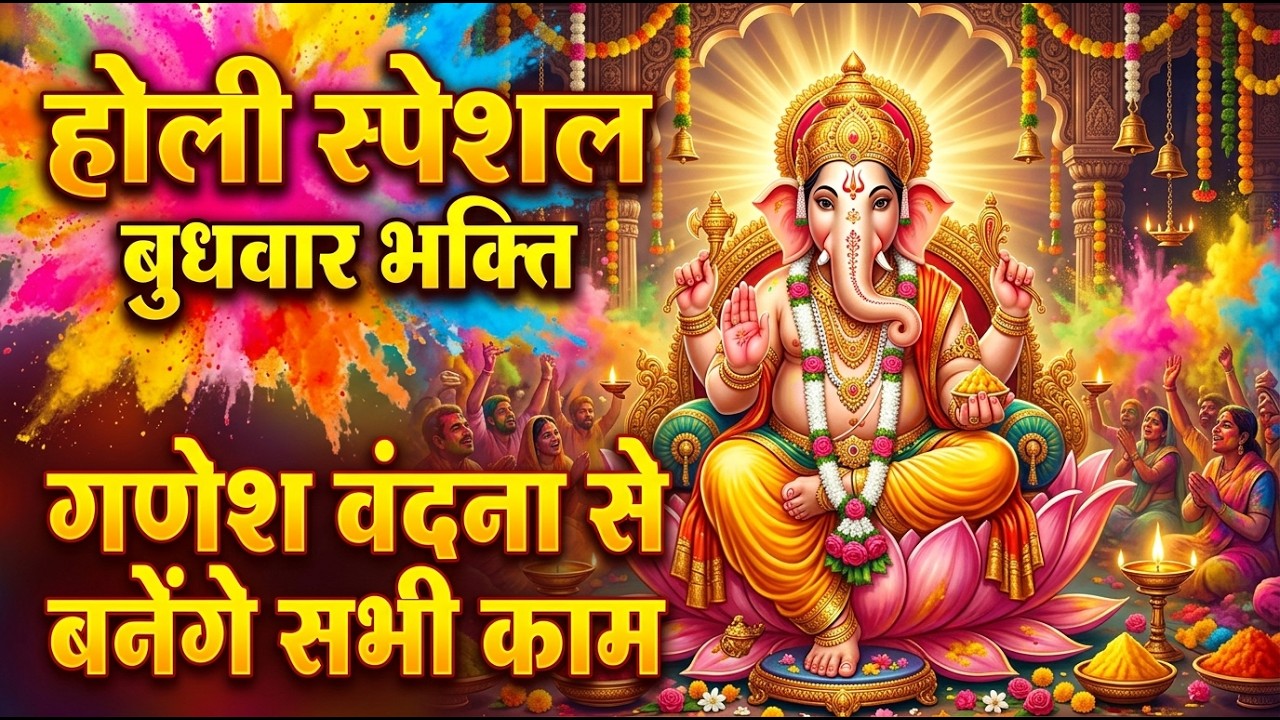 होली स्पेशल बुधवार भक्ति - आज के दिन गणेश वंदना को सुनने से सभी बिगड़े काम बन जाते है