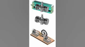 Double Piston Engine - New Concept Design.  #mechanical #engineering #3dmodeling #mechanic #shorts