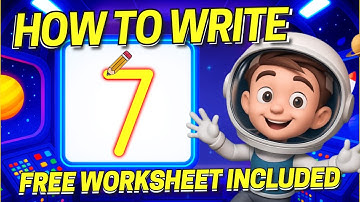 Learn to Write Number 7 - Interactive Writing Lesson + Free Worksheet (Coco + Super Simple Inspo)