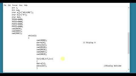 PIC Microcontroller - LCD for welcome and number