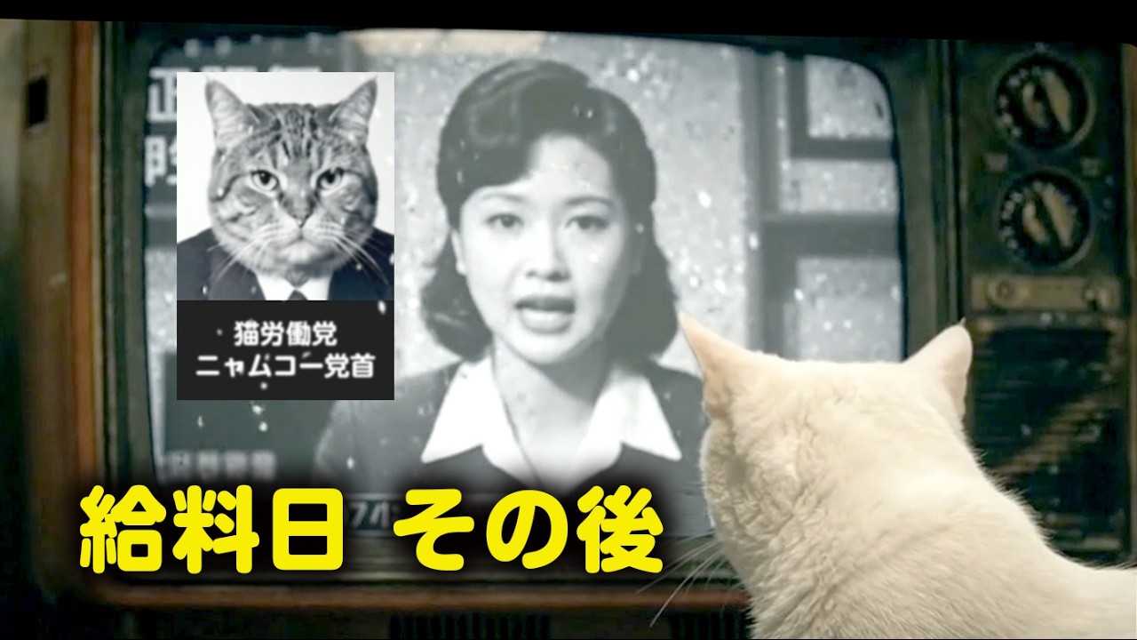 【白猫の日常】うれしい給料日〜最低にゃん金法〜【ねこせいかつ】A Happy Payday — The Minimum Nyanko Wage Act