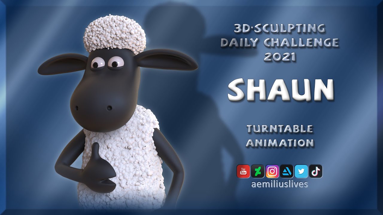 Shaun (3D-Sculpting Daily Challenge 2021 - Day 25)