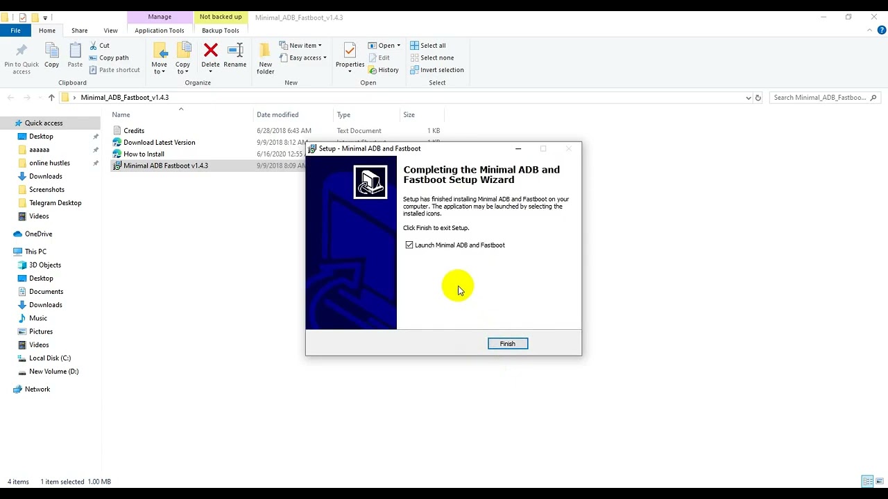 How To install and Run Minimal adb and fastboot in windows