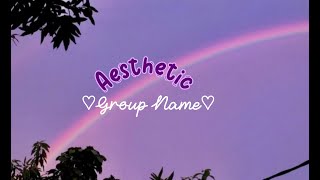 ✧｡￮〭Nama Genk/grup yg Aesthetic 𖥻‎1 ｡￮〭✧