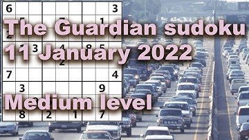 Sudoku solution – The Guardian sudoku 11 January 2022 Medium level
