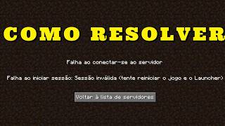 COMO RESOLVER FALHA NO LOGIN SRVIDOR SESSÃO INVÁLIDA NO MINECRAFT | ATUALIZADO 2026