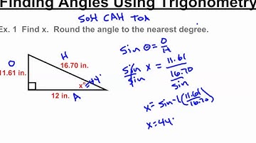 Right Triangle Trigonometry - Finding Angles (Inverse Functions)