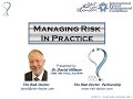 "Managing risk in practice" workshop