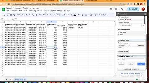 Hướng dẫn xuất dữ liệu từ Facebook ads sang Google sheet bằng kết nối API