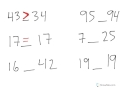 Comparing Numbers and Symbols