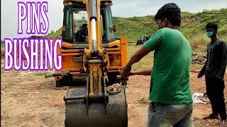 HOW TO CHANGE PINS BUSHING FOR JCB 3DX MACHINE