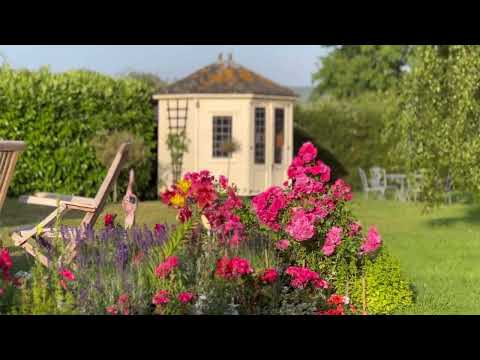 English Cottage Vacation - Summer garden feels. The alliums are gone and the roses are here!