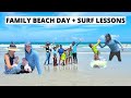 MOM+DAD of 9 KIDS BEACH TRIP! HOW TO SURF with KIDS! 2 year old SURFER! Family Devotional Time! LOVE