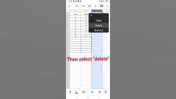 How to delete row and column in google sheets #shorts