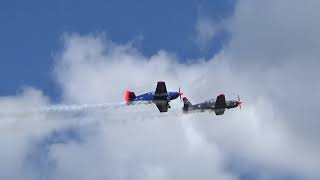 Socata TB-30 Epsilon and Extra 330 formation loop Toni and Walter Eichhorn arrive at Siegerland Extra 330 Formation Loop Practice