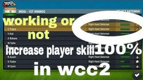 How to increase player skill in wcc2 //working or not //must watch