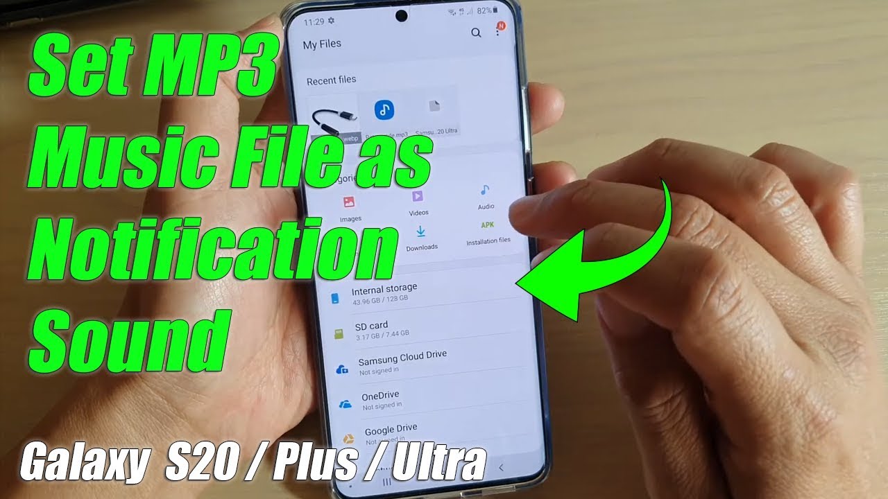 How to Set MP3 Song As Notification Sound on Galaxy S20 / S20 Plus / S20  Ultra - YouTube