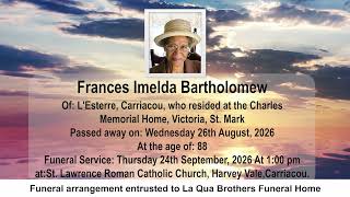 MTV OBITUARIES FOR THURSDAY 17TH SEPTEMBER 2026