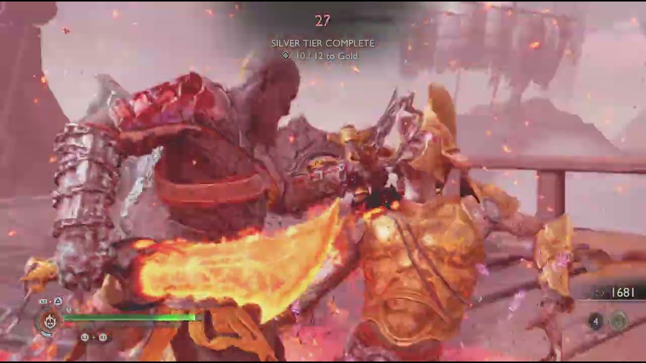 Dark Odessey Kratos VS Hjalti The Stolid berserker boss fight #349 (Give Me Prowess) (4K HDR)