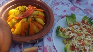 طريقة التحضير طاجين المغربي الأمازيغي??مثل المطاعم الشعبيةTagine Moroccan Amazigh delicious
