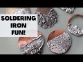 Easy Stamped Soldered Pendants Tutorial | Soldering Iron Jewelry!