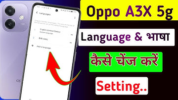 Oppo a3x 5g me language change kaise kare setting // how to language change in oppo a3x 5g me