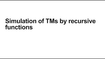 Theoretical Computer Science - Lecture 16 - Simulation of TMs by μ-recursive functions.