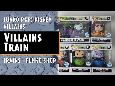 Funko Pop Villains Train - Maleficent, Captain Hook, Cruella De Vil, Evil  Queen and Ursula 