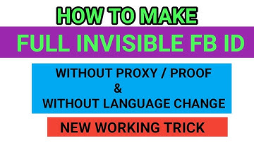 How To Create Invisible facebook Id Without any Proxy Or Proof New trick dec 2018