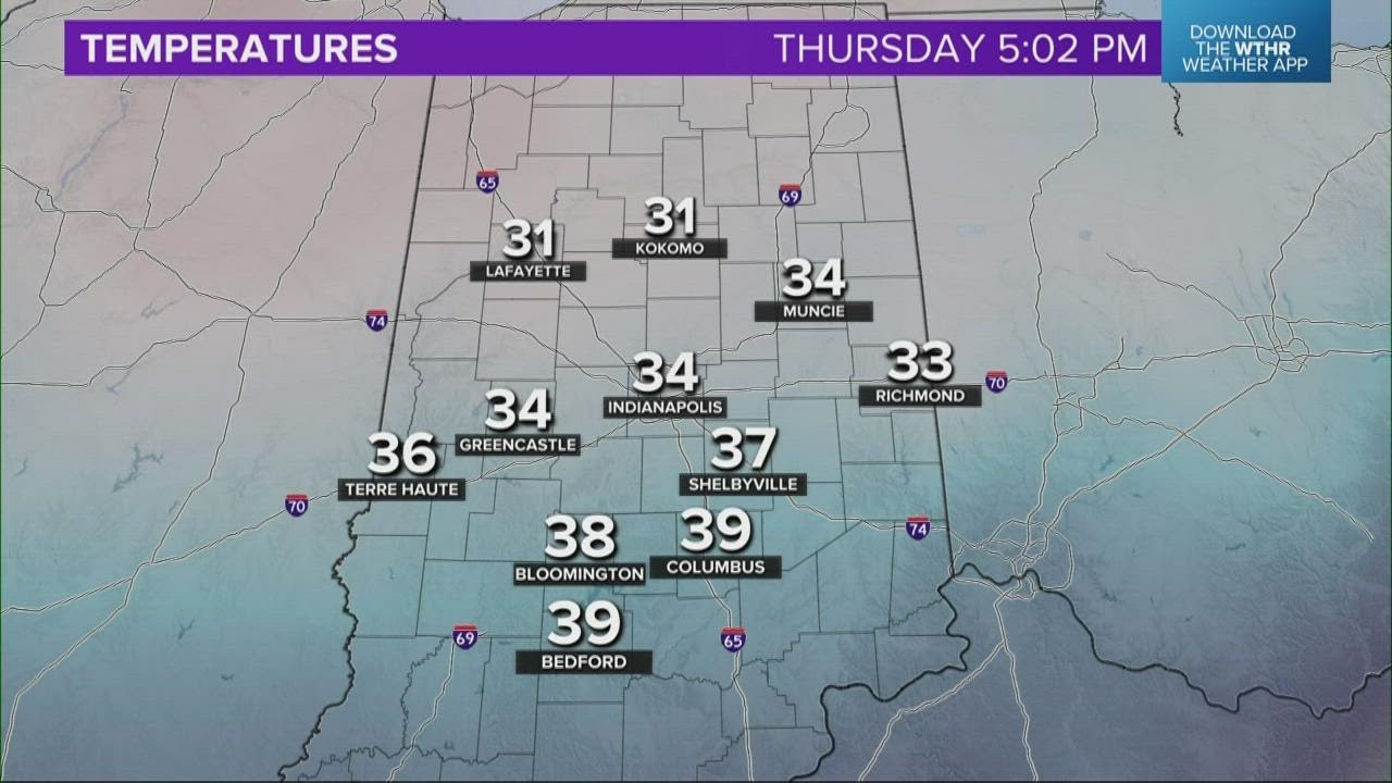 WTHR weather update, 5 p.m., Feb. 10, 2022