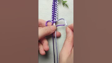 How to make simple Bracelet/pulsera/Square knot variation #crafts #diy #macrame#handmade#shortsvideo