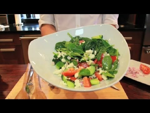 Cucumber Spinach Salad : Spinach Salads - YouTube