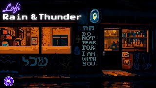 8-Bit Pixel Rain & Thunder at Cozy Café | Relaxing Lofi Study & Chill screenshot 5