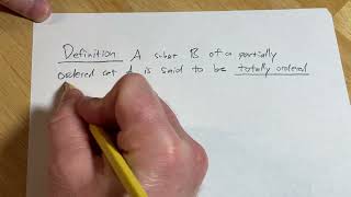 Definition of a Totally Ordered Set