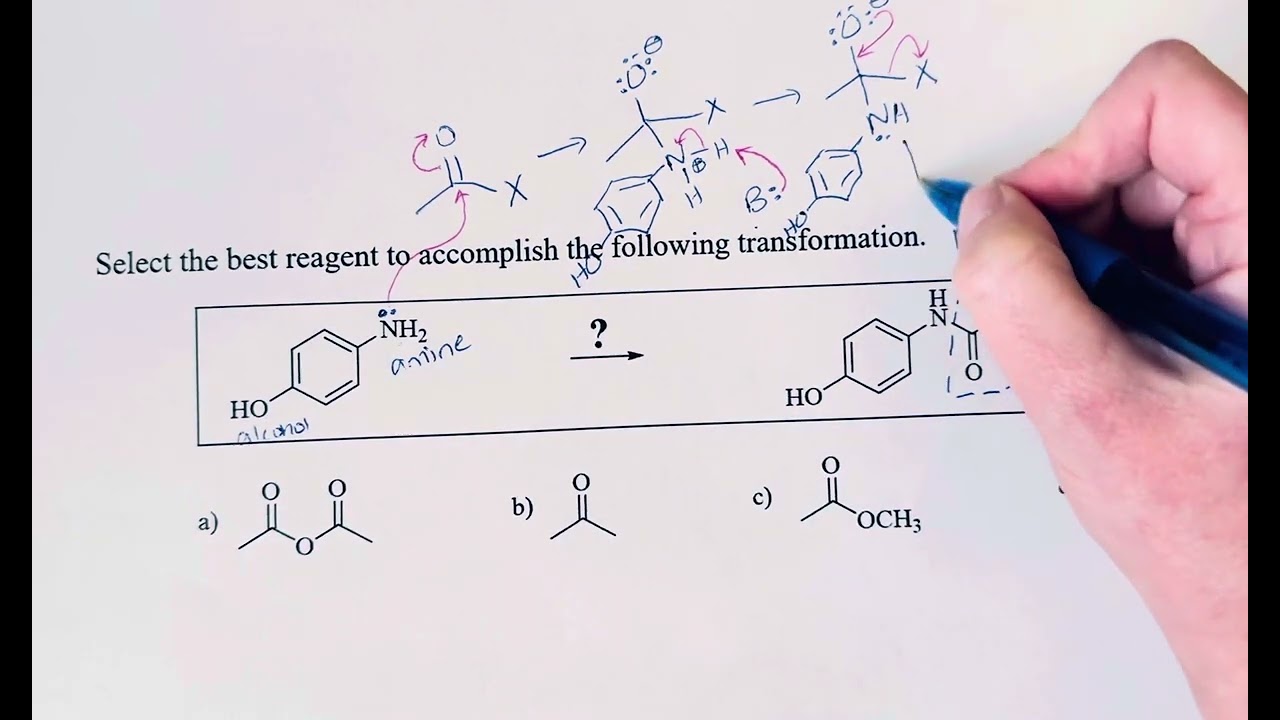 Acylation of an amine using acetic anhydride