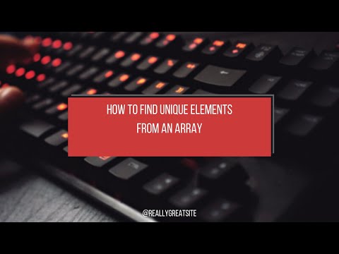 How to find unique elements in array | Javascript | hindi