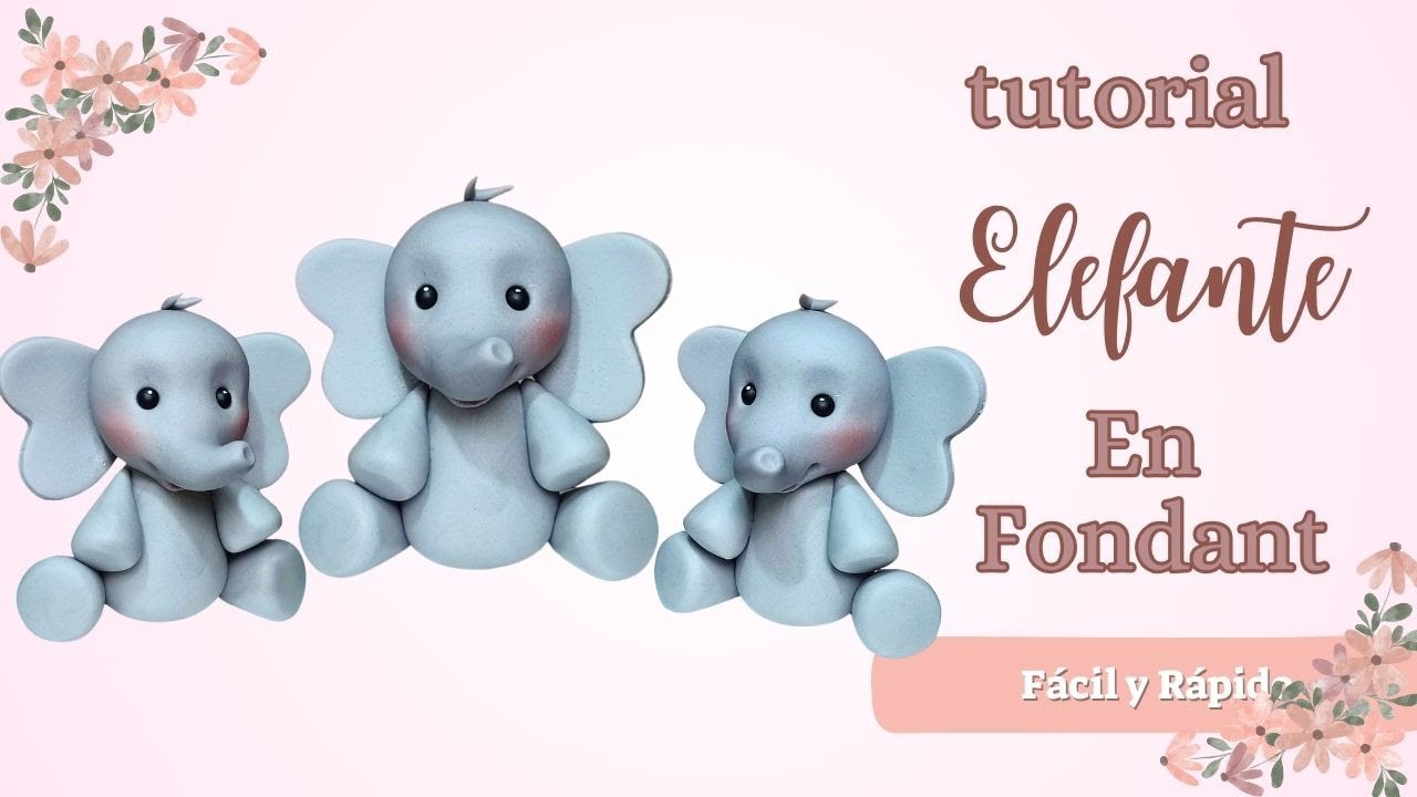 Cómo Hacer un elefante en Fondant FÁCIL y Rápido //EASY fondant Elephant tutoriall //Figuras Fondant
