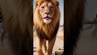 “Lion With Lipstick Breaks the Internet!! #ytshorts #shorts #animalverse usa