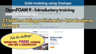2.1 Module 2 | Solid modeling #openfoamtraining