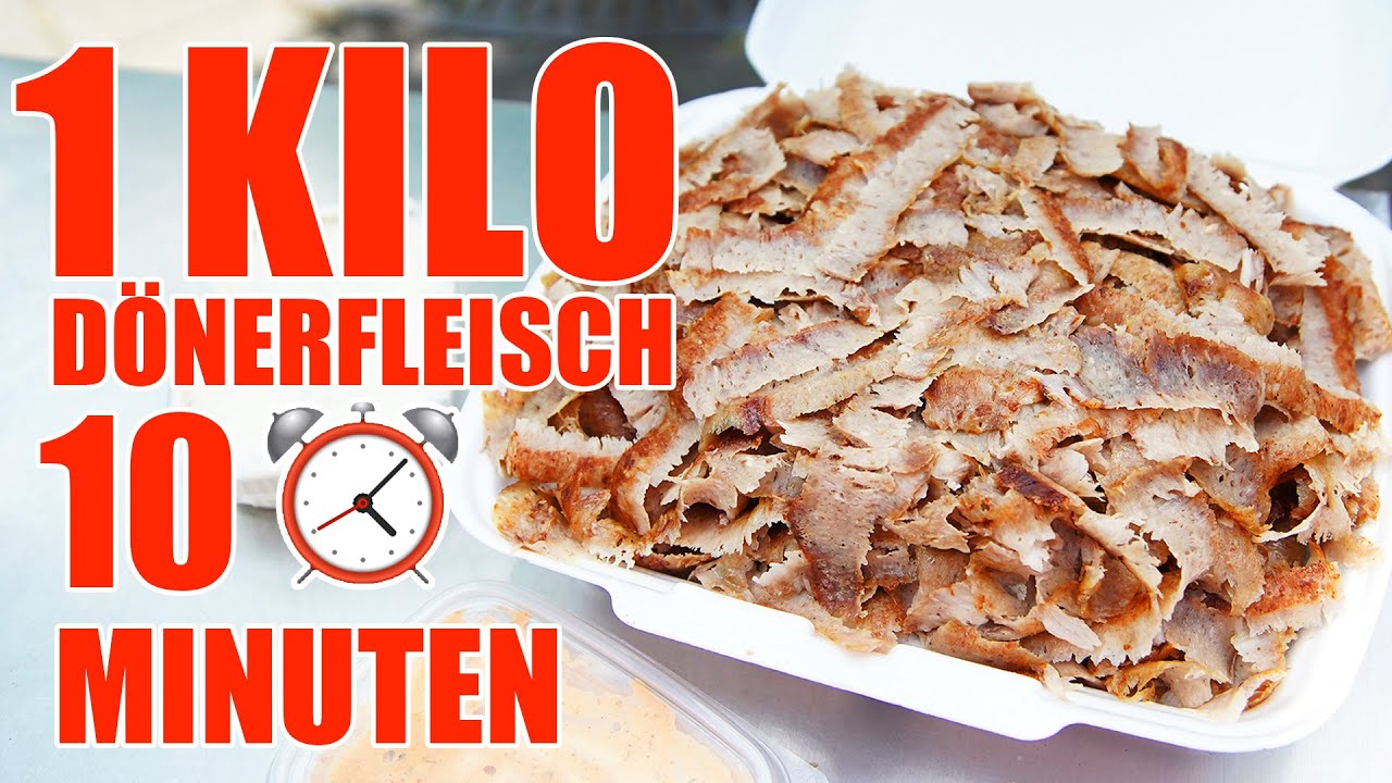1 KILO Döner Fleisch in 10 Minuten Challenge ⏰ - YouTube