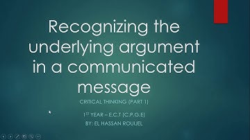 Identifying arguments