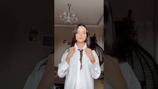 Tie from Own Hair😱🤯👔 #crazy #fashion #fashionlover #styling #style #ashortaday #shorts