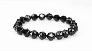 ブラックスピネル10mm　シンプルブレスレット