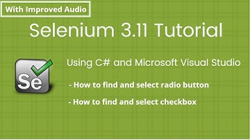 7. Selenium 2018 Tutorial using C# Visual Studio: How to find Radio Button and Checkbox