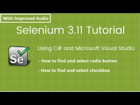 7. Selenium 2018 Tutorial using C# Visual Studio: How to find Radio Button and Checkbox