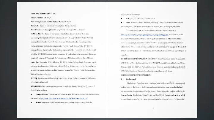 New Message Format for the Fedwire Funds Service: Introduction