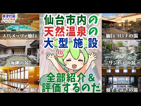 【特別企画】『仙台市内』の『天然温泉』の『大型施設』を6店舗を全て紹介！ 価格や成分表の見比べなど人気施設を全て解説！ スパメッツァ｜コロナの湯｜海神の湯｜サンピアの湯｜アクアイグニス｜そよぎの杜