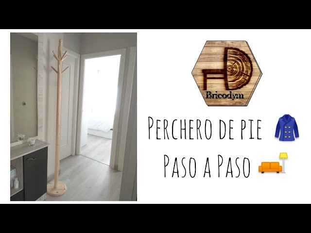 😯 Cómo hacer un perchero de pie moderno